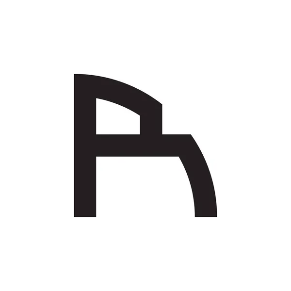 Lettera Iniziale Quarto Cerchio Logo — Vettoriale Stock
