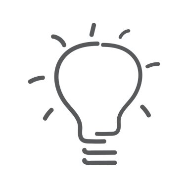 bulb abstract manual draw logo vector