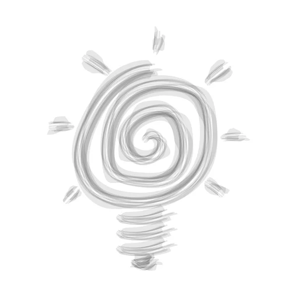 Bulb Abstract Manual Draw Logo Vector — 스톡 벡터