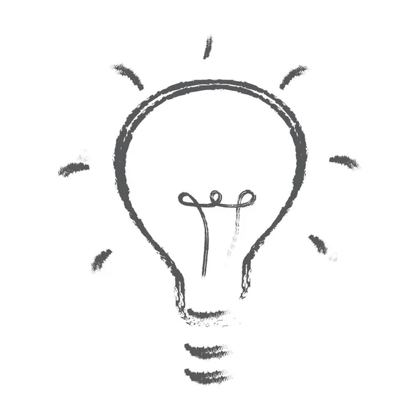 Bulb Abstract Manual Draw Logo Vector — Stock Vector