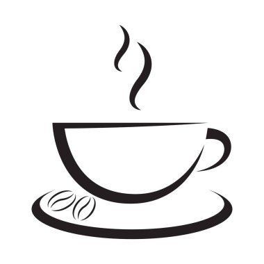 Kahve fincanı benzersiz logo vektörü