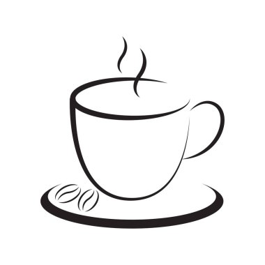 Kahve fincanı benzersiz logo vektörü