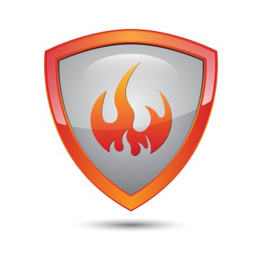 Basit bir ateş kalkanı vektör logosu