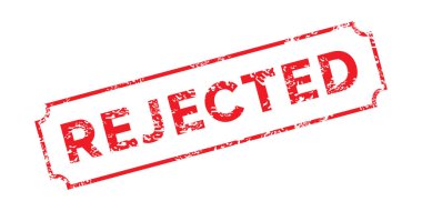 letter rejected stamp vector illustration