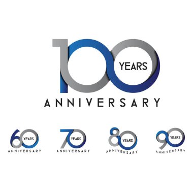 set anniversary 60th, 70th, 80th, 90th, 100th