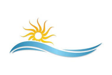 abstract sunset wave vector illustration