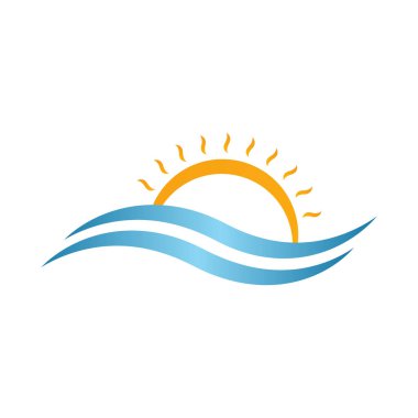 abstract sunset wave vector illustration