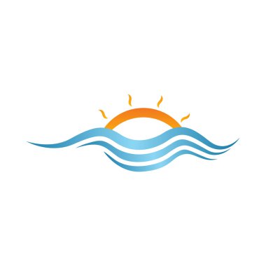 abstract sunset wave vector illustration