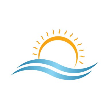 abstract sunset wave vector illustration