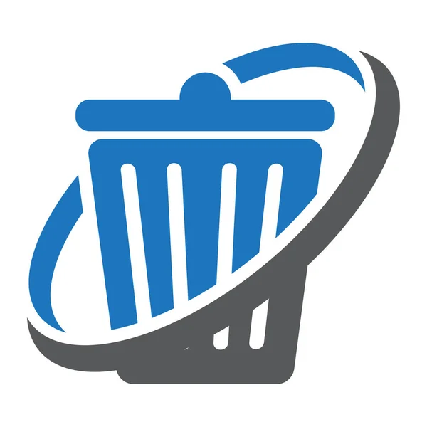 trash can symbol icon with swoosh