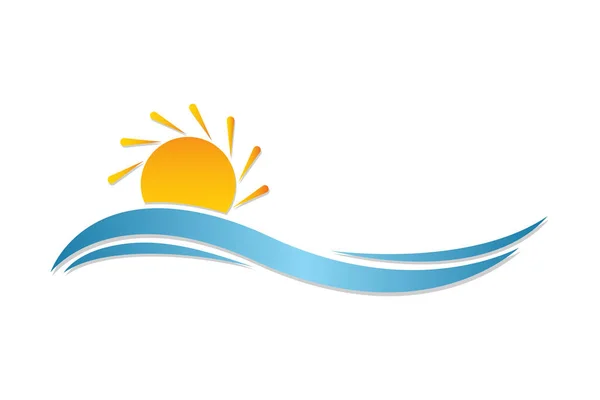 abstract sunset wave vector illustration