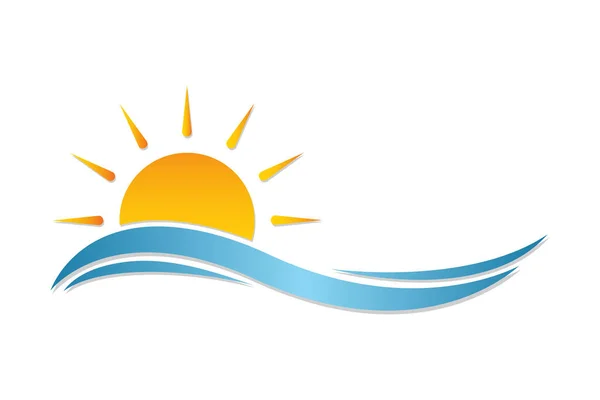 abstract sunset wave vector illustration