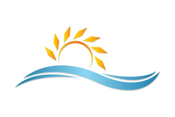 abstract sunset wave vector illustration