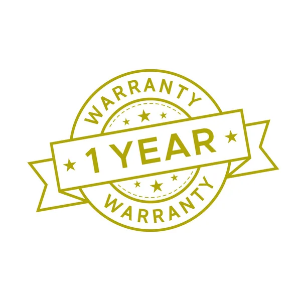 Warranty Label Logo Flat Icon — Wektor stockowy