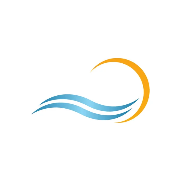 abstract sunset wave vector illustration