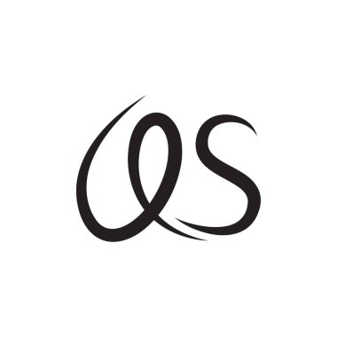 soyut harf QS satırı benzersiz logo