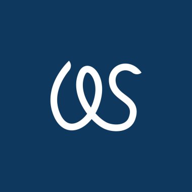 soyut harf QS satırı benzersiz logo