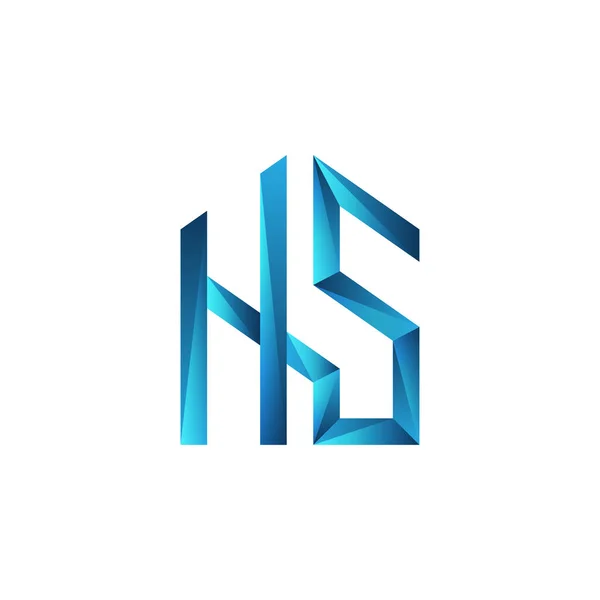 Initiale Deux Lettres Maison Immobilier Logo Vecteur — Image vectorielle