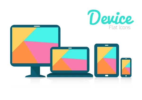 Tablet PC, teléfono móvil y dispositivos digitales . — Vector de stock