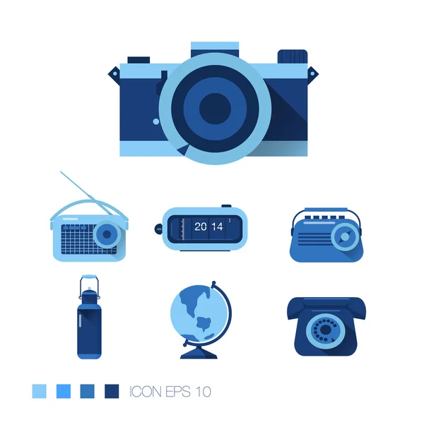 Artículos retro Iconos — Vector de stock