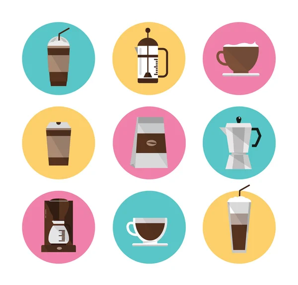 Coffee icons set. — Stock Vector