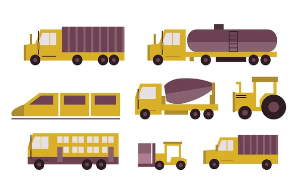 Transport ikoner set. — Stock vektor
