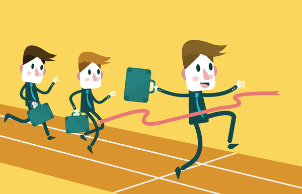 Бизнесмены бегут
.