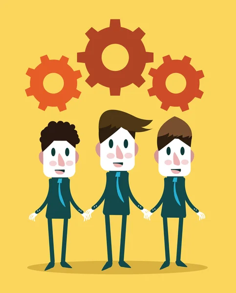 Conceptual of business teamwork. — Stock Vector