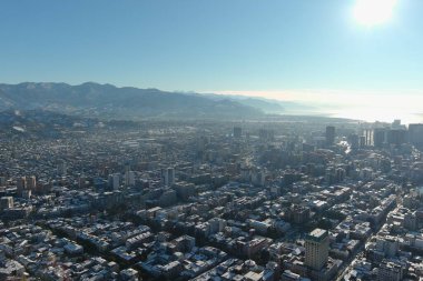 Batum, Gürcistan - 22 Ocak 2021: Şehrin havadan görünüşü