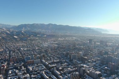 Batum, Gürcistan - 22 Ocak 2021: Şehrin havadan görünüşü