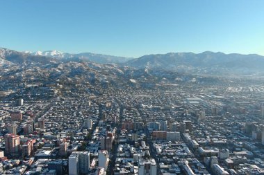 Batum, Gürcistan - 22 Ocak 2021: Şehrin havadan görünüşü