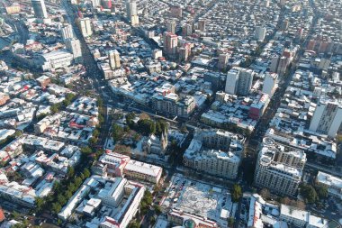 Batum, Gürcistan - 22 Ocak 2021: Şehrin havadan görünüşü