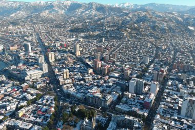 Batum, Gürcistan - 22 Ocak 2021: Şehrin havadan görünüşü