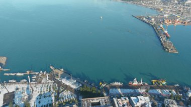 Batum, Gürcistan - 22 Ocak 2021: Şehrin havadan görünüşü