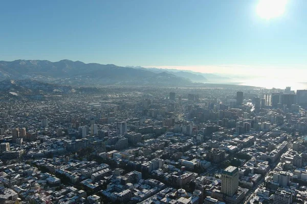 Batum, Gürcistan - 22 Ocak 2021: Şehrin havadan görünüşü