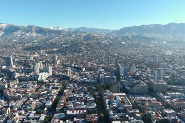 Batum, Gürcistan - 22 Ocak 2021: Şehrin havadan görünüşü