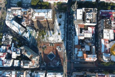 Batum, Gürcistan - 22 Ocak 2021: Şehrin havadan görünüşü