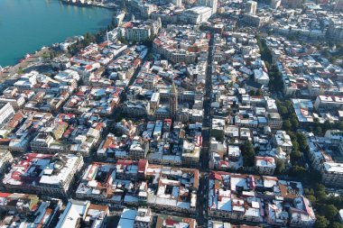 Batum, Gürcistan - 22 Ocak 2021: Şehrin havadan görünüşü