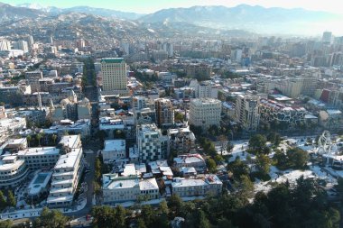 Batum, Gürcistan - 22 Ocak 2021: Şehrin havadan görünüşü