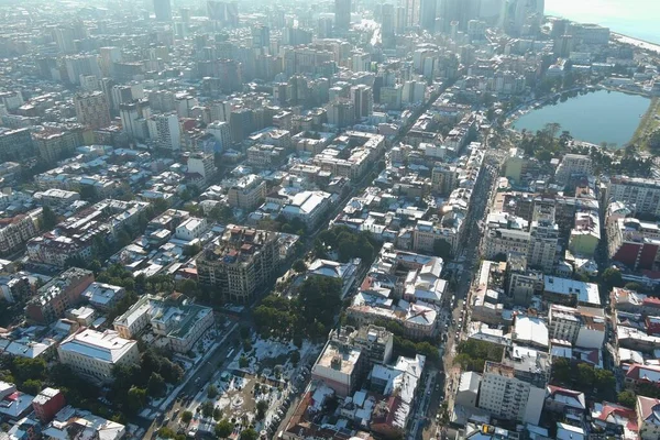 Batum, Gürcistan - 22 Ocak 2021: Şehrin havadan görünüşü