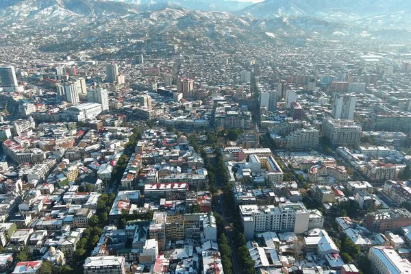 Batum, Gürcistan - 22 Ocak 2021: Şehrin havadan görünüşü