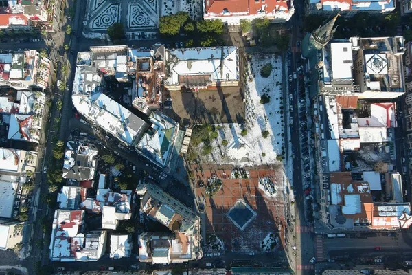 Batum, Gürcistan - 22 Ocak 2021: Şehrin havadan görünüşü