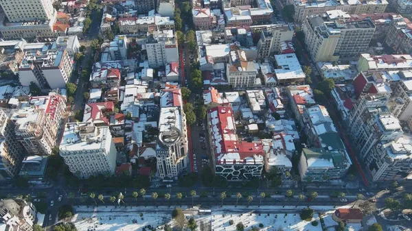 Batum, Gürcistan - 22 Ocak 2021: Şehrin havadan görünüşü