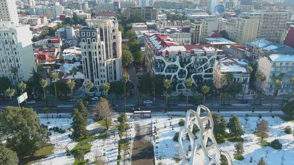 格鲁吉亚 2021年1月22日 城市的空中景观 — 图库照片