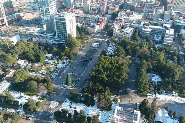 Batum, Gürcistan - 22 Ocak 2021: Şehrin havadan görünüşü