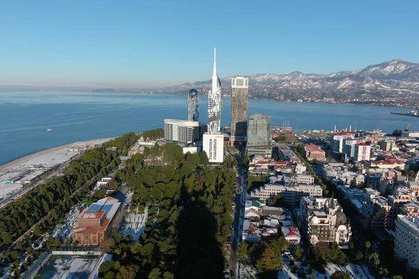 Batumi Geórgia Janeiro 2021 Vista Aérea Cidade — Fotografia de Stock