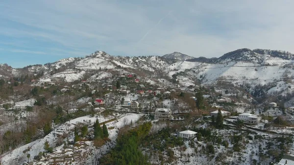 Schöne Aussicht Auf Den Wald Winter Den Bergen — Stockfoto