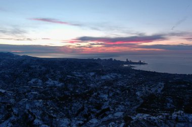 Mtirala Dağı 'ndan Batumi şehri manzarası