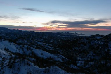 Mtirala Dağı 'ndan Batumi şehri manzarası