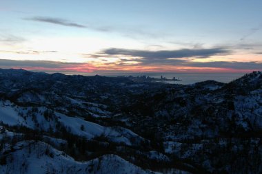 Mtirala Dağı 'ndan Batumi şehri manzarası